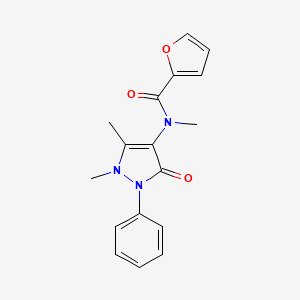 molecular formula C17H17N3O3 B5728164 N-(1,5-dimethyl-3-oxo-2-phenyl-2,3-dihydro-1H-pyrazol-4-yl)-N-methyl-2-furamide 