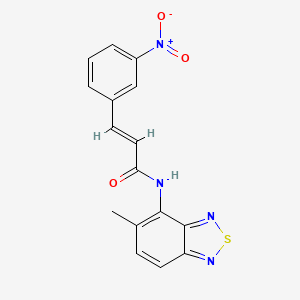 molecular formula C16H12N4O3S B5728172 N-(5-methyl-2,1,3-benzothiadiazol-4-yl)-3-(3-nitrophenyl)acrylamide 