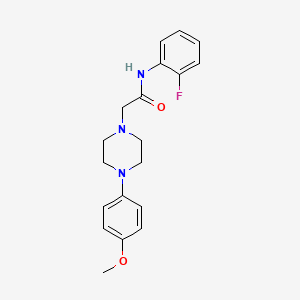 molecular formula C19H22FN3O2 B5728174 N-(2-fluorophenyl)-2-[4-(4-methoxyphenyl)-1-piperazinyl]acetamide 