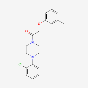 molecular formula C19H21ClN2O2 B5728187 1-(2-chlorophenyl)-4-[(3-methylphenoxy)acetyl]piperazine 
