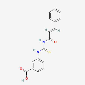 molecular formula C17H14N2O3S B5728196 3-{[(cinnamoylamino)carbonothioyl]amino}benzoic acid 