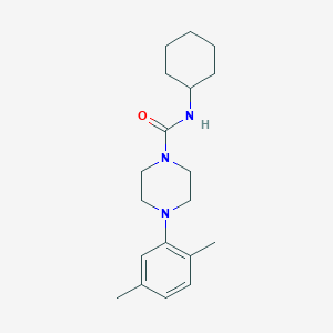 N-cyclohexyl-4-(2,5-dimethylphenyl)-1-piperazinecarboxamide