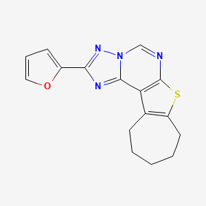 molecular formula C16H14N4OS B5728238 2-(2-furyl)-9,10,11,12-tetrahydro-8H-cyclohepta[4,5]thieno[3,2-e][1,2,4]triazolo[1,5-c]pyrimidine 