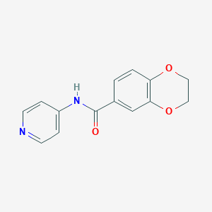 molecular formula C14H12N2O3 B5728240 N-4-pyridinyl-2,3-dihydro-1,4-benzodioxine-6-carboxamide 