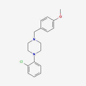 molecular formula C18H21ClN2O B5728250 1-(2-chlorophenyl)-4-(4-methoxybenzyl)piperazine 