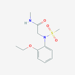 molecular formula C12H18N2O4S B5728270 N~2~-(2-ethoxyphenyl)-N~1~-methyl-N~2~-(methylsulfonyl)glycinamide 