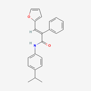 molecular formula C22H21NO2 B5728285 3-(2-furyl)-N-(4-isopropylphenyl)-2-phenylacrylamide 