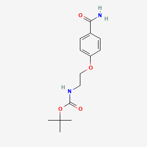 B572829 4-[2-(Boc-amino)ethoxy]benzamide CAS No. 1256633-40-5