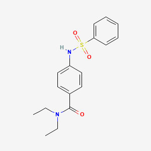 molecular formula C17H20N2O3S B5728291 N,N-diethyl-4-[(phenylsulfonyl)amino]benzamide 
