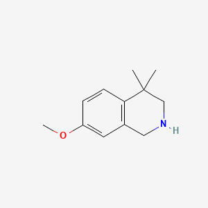 molecular formula C12H17NO B572831 7-甲氧基-4,4-二甲基-1,2,3,4-四氢异喹啉 CAS No. 1267980-37-9