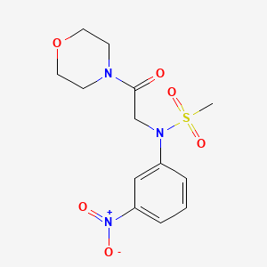 molecular formula C13H17N3O6S B5728312 N-[2-(4-morpholinyl)-2-oxoethyl]-N-(3-nitrophenyl)methanesulfonamide 