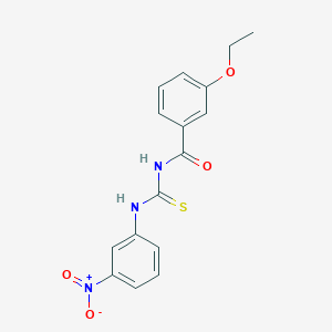 molecular formula C16H15N3O4S B5728319 3-ethoxy-N-{[(3-nitrophenyl)amino]carbonothioyl}benzamide 
