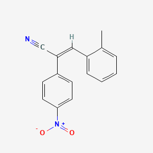 molecular formula C16H12N2O2 B5728325 3-(2-methylphenyl)-2-(4-nitrophenyl)acrylonitrile 