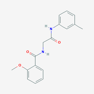 molecular formula C17H18N2O3 B5728327 2-methoxy-N-{2-[(3-methylphenyl)amino]-2-oxoethyl}benzamide 