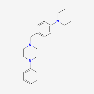 molecular formula C21H29N3 B5728335 N,N-diethyl-4-[(4-phenyl-1-piperazinyl)methyl]aniline 