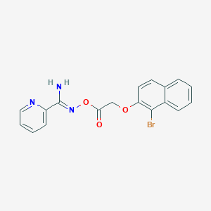 molecular formula C18H14BrN3O3 B5728346 N'-({2-[(1-bromo-2-naphthyl)oxy]acetyl}oxy)-2-pyridinecarboximidamide 
