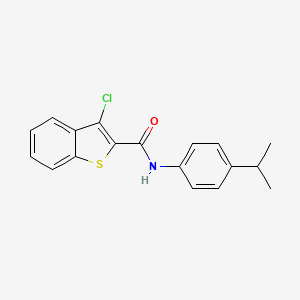 molecular formula C18H16ClNOS B5728351 3-chloro-N-(4-isopropylphenyl)-1-benzothiophene-2-carboxamide 