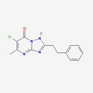 molecular formula C14H13ClN4O B5728359 6-chloro-5-methyl-2-(2-phenylethyl)[1,2,4]triazolo[1,5-a]pyrimidin-7(4H)-one 