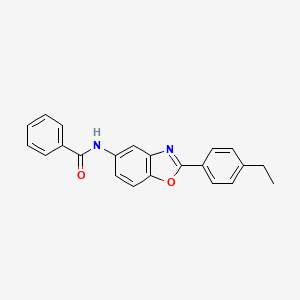 molecular formula C22H18N2O2 B5728370 N-[2-(4-乙基苯基)-1,3-苯并恶唑-5-基]苯甲酰胺 