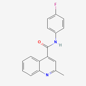 N-(4-fluorophenyl)-2-methyl-4-quinolinecarboxamide