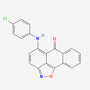 molecular formula C20H11ClN2O2 B5728412 5-[(4-chlorophenyl)amino]-6H-anthra[1,9-cd]isoxazol-6-one 