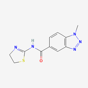 molecular formula C11H11N5OS B5728428 N-(4,5-dihydro-1,3-thiazol-2-yl)-1-methyl-1H-1,2,3-benzotriazole-5-carboxamide 