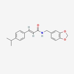 molecular formula C20H21NO3 B5728430 N-(1,3-benzodioxol-5-ylmethyl)-3-(4-isopropylphenyl)acrylamide 