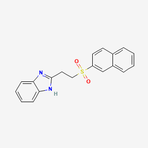molecular formula C19H16N2O2S B5728444 2-[2-(2-naphthylsulfonyl)ethyl]-1H-benzimidazole 
