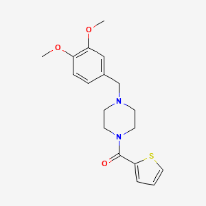 molecular formula C18H22N2O3S B5728452 1-(3,4-dimethoxybenzyl)-4-(2-thienylcarbonyl)piperazine 