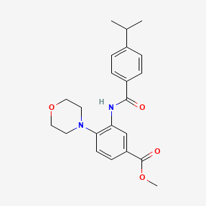 molecular formula C22H26N2O4 B5728473 methyl 3-[(4-isopropylbenzoyl)amino]-4-(4-morpholinyl)benzoate 