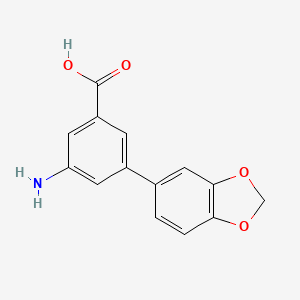 B572848 3-Amino-5-(3,4-methylenedioxyphenyl)benzoic acid CAS No. 1261906-95-9