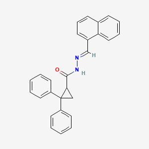 molecular formula C27H22N2O B5728486 N'-(1-naphthylmethylene)-2,2-diphenylcyclopropanecarbohydrazide 