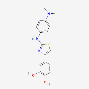 molecular formula C17H17N3O2S B5728509 4-(2-{[4-(dimethylamino)phenyl]amino}-1,3-thiazol-4-yl)-1,2-benzenediol 