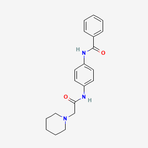 molecular formula C20H23N3O2 B5728516 N-(4-{[2-(1-piperidinyl)acetyl]amino}phenyl)benzamide 