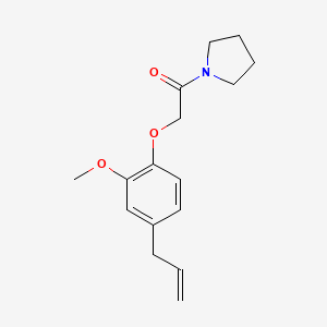 molecular formula C16H21NO3 B5728523 1-[(4-allyl-2-methoxyphenoxy)acetyl]pyrrolidine 