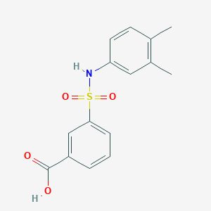 molecular formula C15H15NO4S B5728578 3-{[(3,4-dimethylphenyl)amino]sulfonyl}benzoic acid 