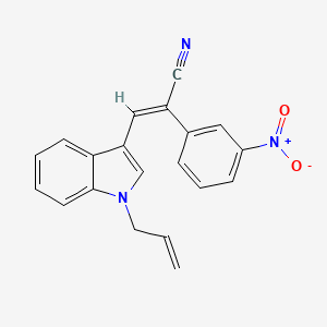 molecular formula C20H15N3O2 B5728585 3-(1-allyl-1H-indol-3-yl)-2-(3-nitrophenyl)acrylonitrile 