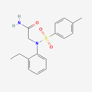 molecular formula C17H20N2O3S B5728609 N~2~-(2-ethylphenyl)-N~2~-[(4-methylphenyl)sulfonyl]glycinamide 