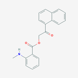 molecular formula C20H17NO3 B5728626 2-(1-naphthyl)-2-oxoethyl 2-(methylamino)benzoate 