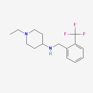 molecular formula C15H21F3N2 B5728657 1-ethyl-N-[2-(trifluoromethyl)benzyl]-4-piperidinamine 