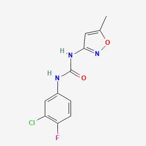 molecular formula C11H9ClFN3O2 B5728664 N-(3-chloro-4-fluorophenyl)-N'-(5-methyl-3-isoxazolyl)urea 