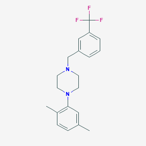 molecular formula C20H23F3N2 B5728670 1-(2,5-dimethylphenyl)-4-[3-(trifluoromethyl)benzyl]piperazine 