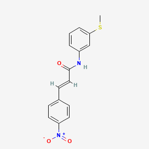 molecular formula C16H14N2O3S B5728694 N-[3-(methylthio)phenyl]-3-(4-nitrophenyl)acrylamide 