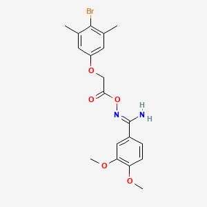 N'-{[(4-bromo-3,5-dimethylphenoxy)acetyl]oxy}-3,4-dimethoxybenzenecarboximidamide