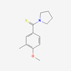 molecular formula C13H17NOS B5728720 1-[(4-methoxy-3-methylphenyl)carbonothioyl]pyrrolidine 