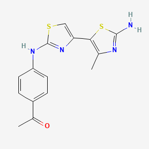 molecular formula C15H14N4OS2 B5728734 1-{4-[(2'-amino-4'-methyl-4,5'-bi-1,3-thiazol-2-yl)amino]phenyl}ethanone 