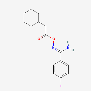 molecular formula C15H19IN2O2 B5728753 N'-[(cyclohexylacetyl)oxy]-4-iodobenzenecarboximidamide 