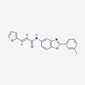 molecular formula C21H16N2O3 B5728761 3-(2-furyl)-N-[2-(3-methylphenyl)-1,3-benzoxazol-5-yl]acrylamide 