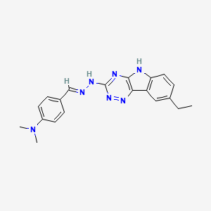 molecular formula C20H21N7 B5728768 4-(dimethylamino)benzaldehyde (8-ethyl-5H-[1,2,4]triazino[5,6-b]indol-3-yl)hydrazone 