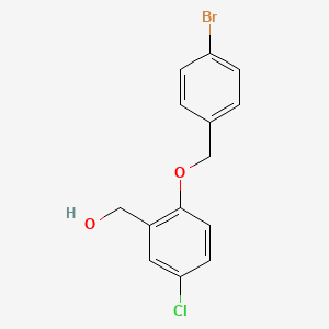 molecular formula C14H12BrClO2 B5728784 {2-[(4-bromobenzyl)oxy]-5-chlorophenyl}methanol 